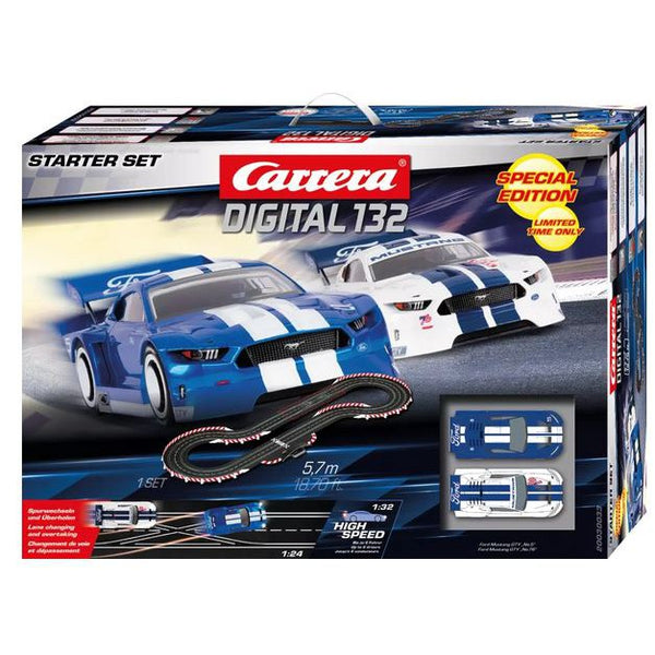 Digital 132 Ford Mustang GTY Starter Slot Car Set with Lights