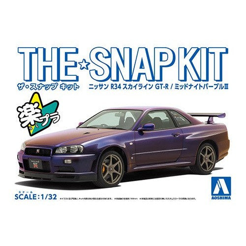1/32 SNAP NISSAN R34 SKYLINE GTR (Midnight Purple III)